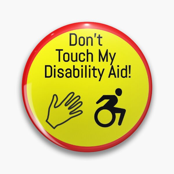 Item preview, Don't Touch My Disability Aid! Alert sign designed and sold by AAC-users-shop.