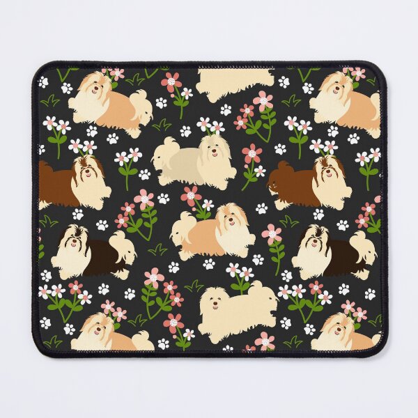Item preview, Havanese Dog and Flowers - Black designed and sold by Lulupainting.