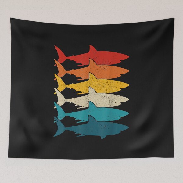 Item preview, Shark Vintage Fish Fishing Great White Shark Retro designed and sold by SuzyTanner.