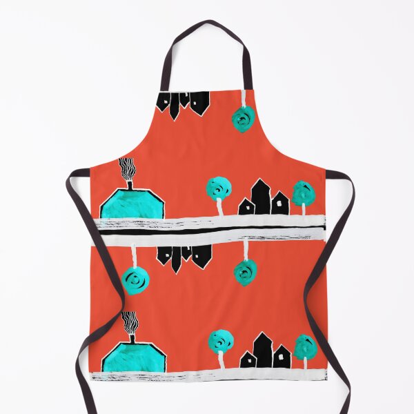 Item preview, Little Village by the Road on Orange "Paper Drawings/Paintings" designed and sold by Istvan Ocztos.