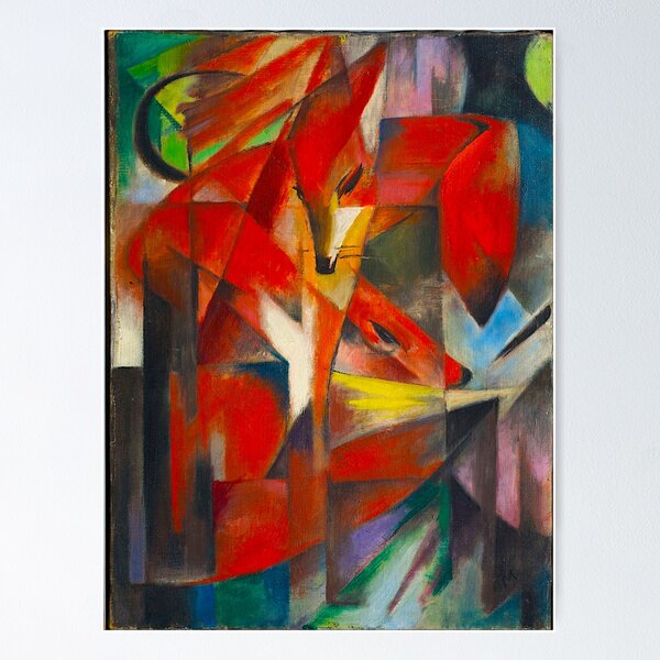 Artikel-Vorschau von FRANZ MARC HD - Die Füchse Original Franz Marc Art Pai Print, designt und verkauft von gologodesigns.
