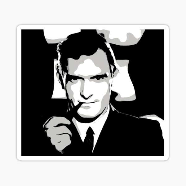 American Playboy Hef Sticker