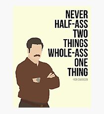 Ron Swanson Zitat Fotodruck