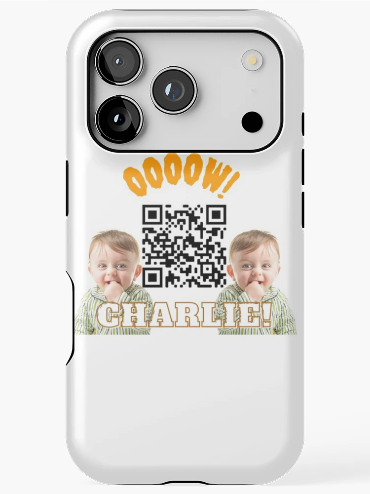Thumbnail 1 of 4, iPhone Case, " Charlie Bit My Finger " QR code design designed and sold by QRcodeTees.