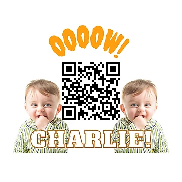 Artwork thumbnail, " Charlie Bit My Finger " QR code design by QRcodeTees