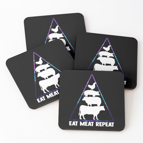 Item preview, Eat Meat Repeat Meat Grill Master Food Pyramid Servings designed and sold by Nessshirts.