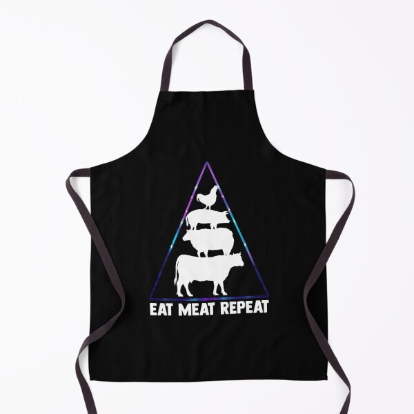 Item preview, Eat Meat Repeat Meat Grill Master Food Pyramid Servings designed and sold by Nessshirts.