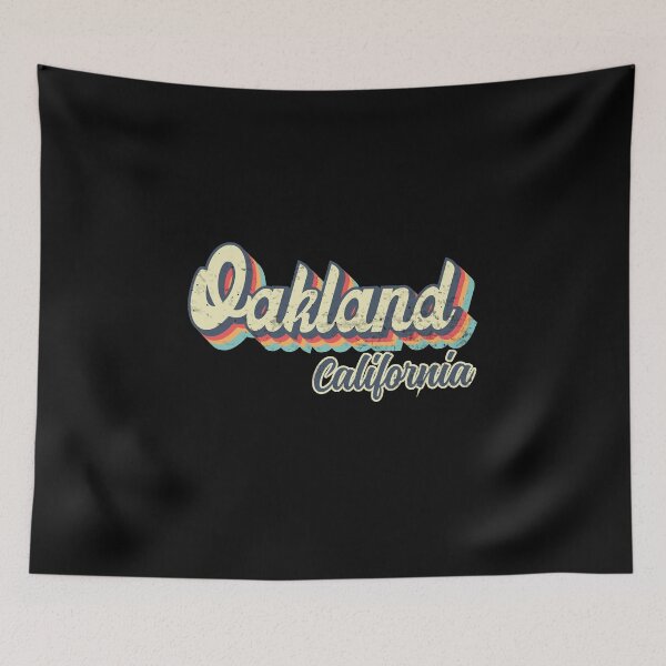 Item preview, Oakland city California Retro Vintage 70s rainbow designed and sold by Teelogic.