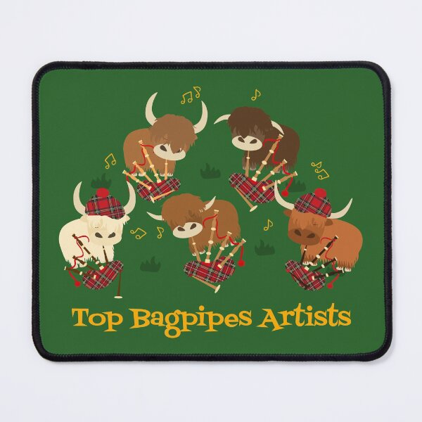 Item preview, Top Highland Cattle Bagpipes Artists - Pipe Band designed and sold by Lulupainting.