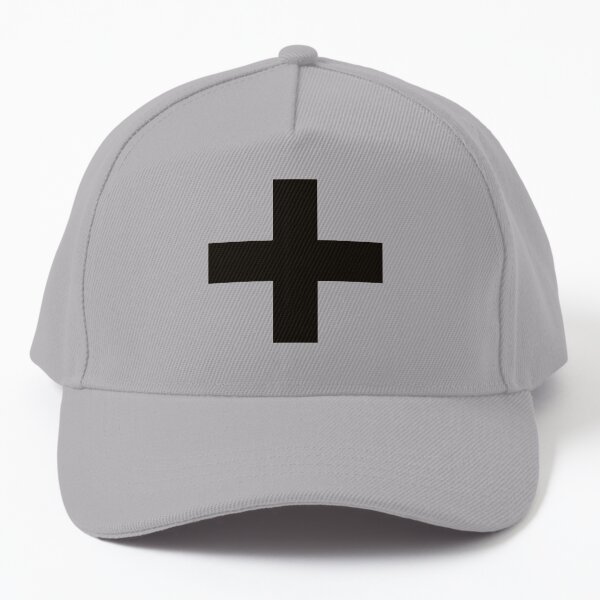 Crosses | Criss Cross | Swiss Cross | Hygge | Scandi | Plus Sign | Black and White | Baseball Cap