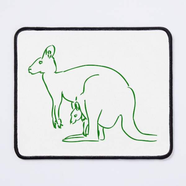 Item preview, Cute Kangaroo with Her Baby designed and sold by artmadeinheaven.