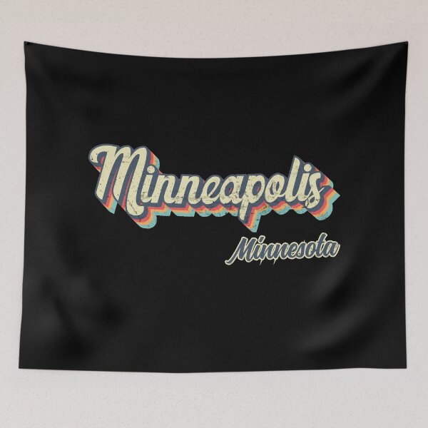 Item preview, Minneapolis city Minnesota Retro Vintage 70s rainbow designed and sold by Teelogic.