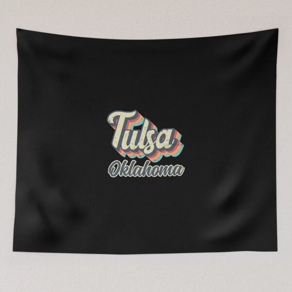 Item preview, Tulsa city Oklahoma Retro Vintage 70s rainbow designed and sold by Teelogic.