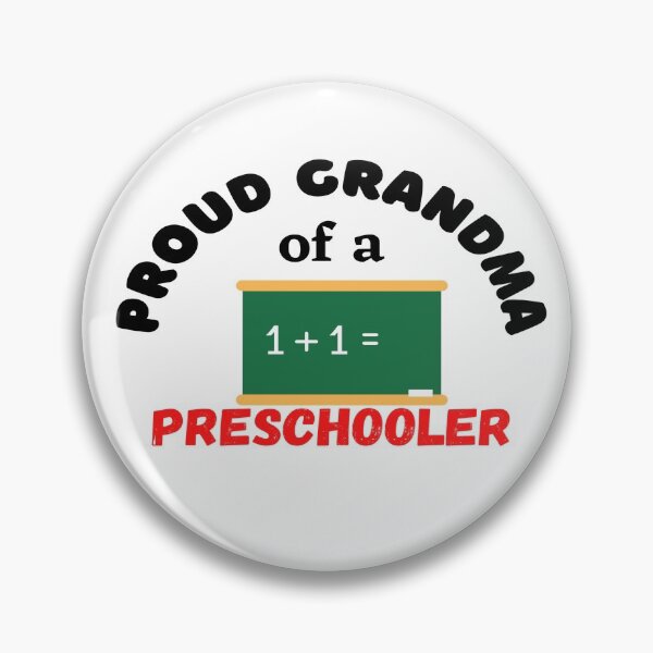 Item preview, proud grandma of a preschooler, chalkboard graphic designed and sold by Jessi-Sketches.