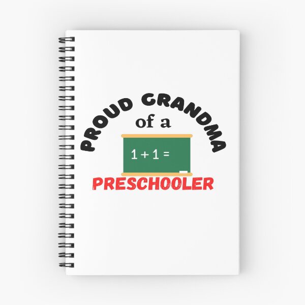 Item preview, proud grandma of a preschooler, chalkboard graphic designed and sold by Jessi-Sketches.