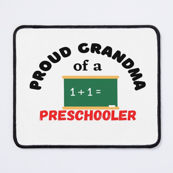 Item preview, proud grandma of a preschooler, chalkboard graphic designed and sold by Jessi-Sketches.