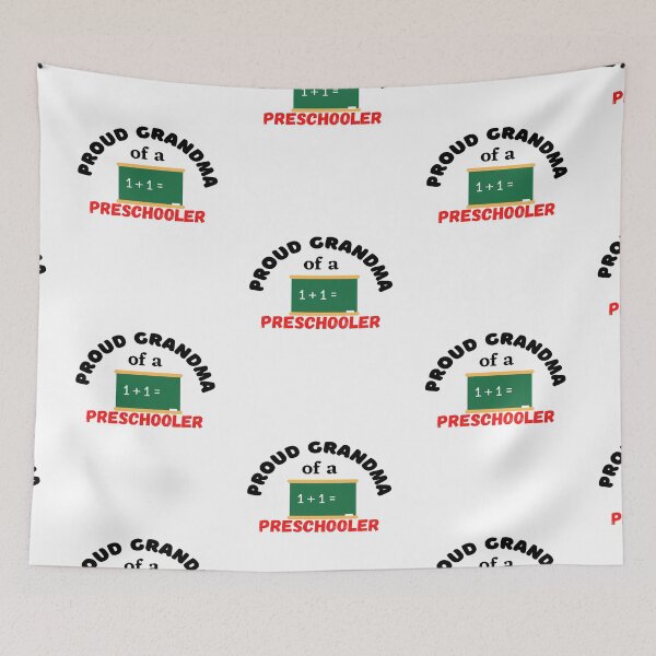 Item preview, proud grandma of a preschooler, chalkboard graphic designed and sold by Jessi-Sketches.