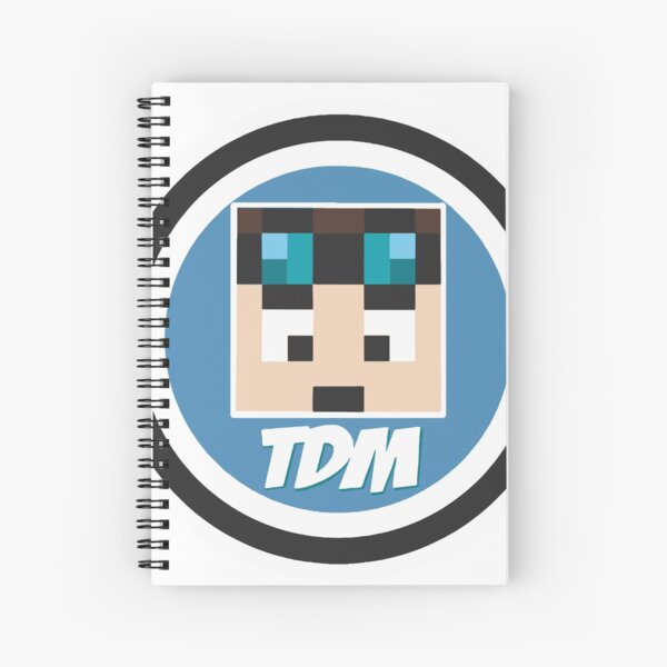 part of minecraft blue Spiral Notebook