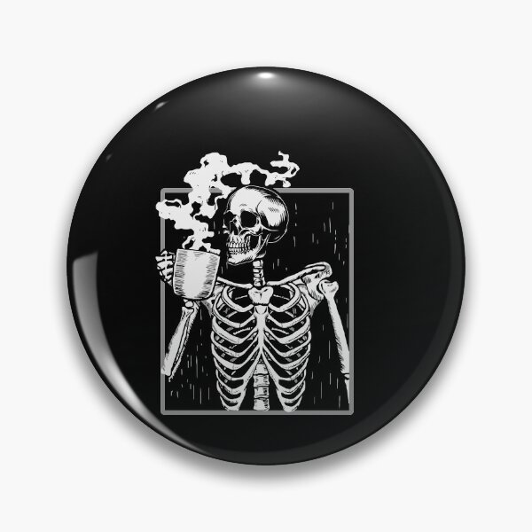 Artikelvorschau, Skelett trinkt Kaffee Halloween Design entworfen und verkauft von boopsblunt.