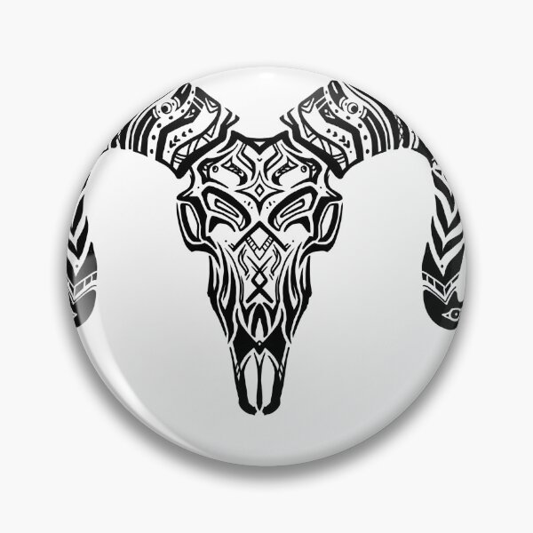 Item preview, Stylized Ram Skull designed and sold by PixelsArtStall.
