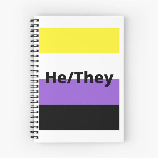 Item preview, Nonbinary flag with He/They pronouns designed and sold by PridefulApparel.
