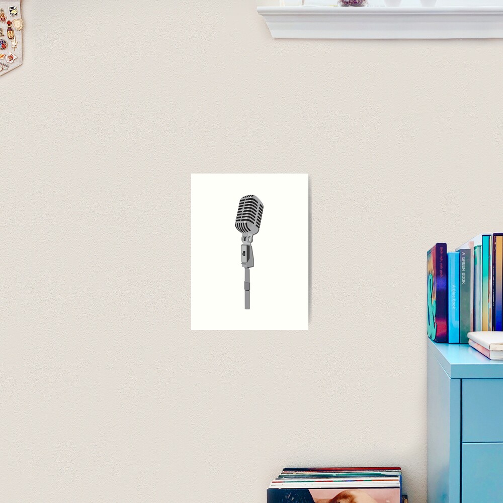 Old School Microphone Art Print By Hannahwilliams0 Redbubble