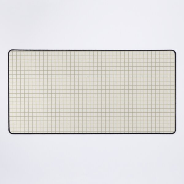 Sage green small grid minimal pattern Desk Mat