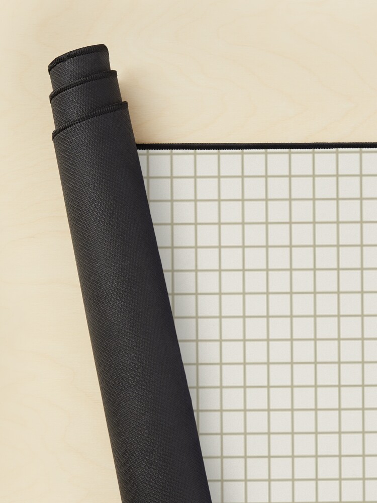 Alternate view of Sage green small grid minimal pattern Mouse Pad