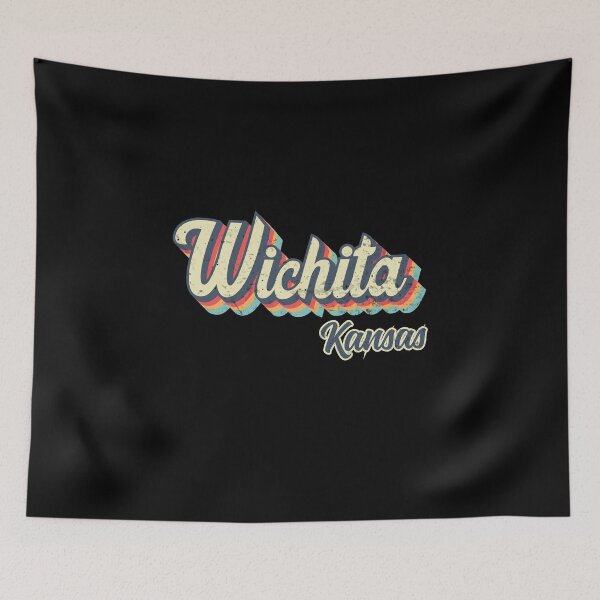 Item preview, Wichita city Kansas Retro Vintage 70s rainbow designed and sold by Teelogic.