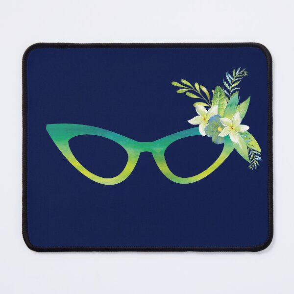 Item preview, Green And Yellow Cat Eye Glasses With A Floral Bouquet designed and sold by Primroaddesigns.
