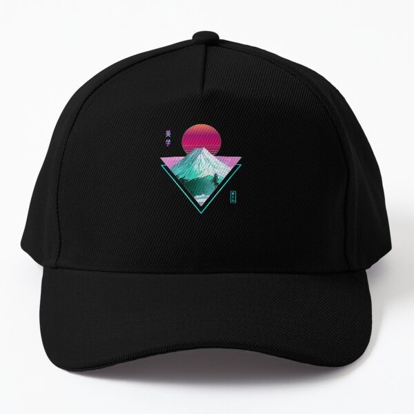 fuji vaporwave aesthetic Baseball Cap