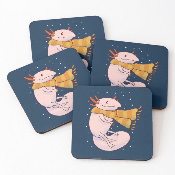 Item preview,  Cute pink axolotl with scarf - funny and cute designed and sold by Patrick Gervacio.