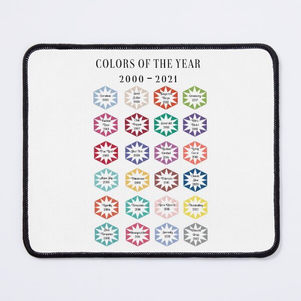 Item preview, ALL THE COLORS OF THE YEAR 2000 - 2021 - AMERICAN SPELLING OF COLOR designed and sold by ozcushions.