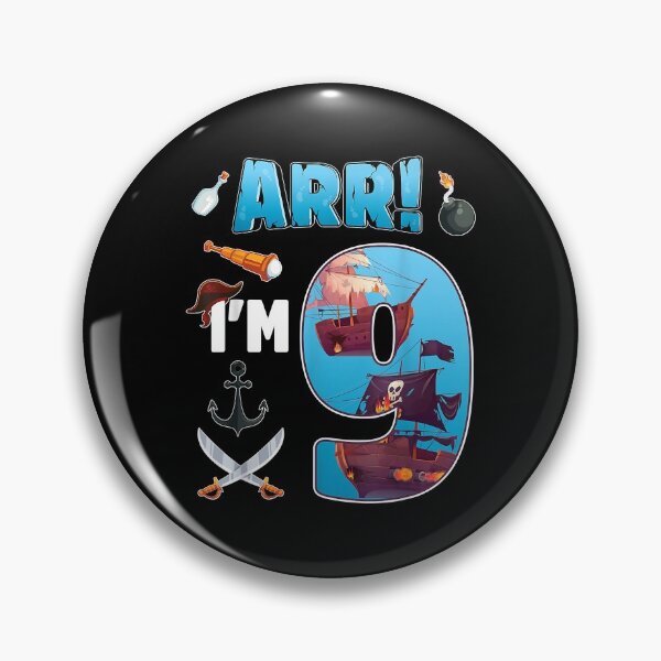 Artikelvorschau, 9 Jahre alter Piraten B-Day Party 9. Geburtstag ARR Schiff Pirate entworfen und verkauft von adrianrefugio.