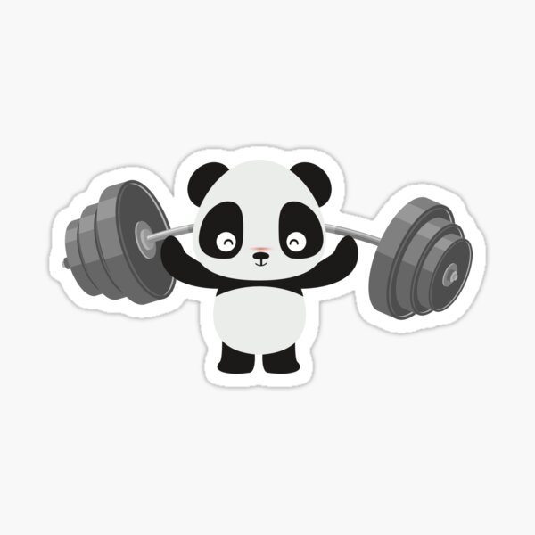 Cute Panda Lifting Weights Gym Panda Lover Gift Funny Gym Workout Panda  Lover Gift for Boys Girls Men Women Throw Pillow, 18x18, Multicolor