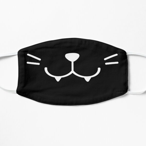 Smiley Kitty Black Flat Mask