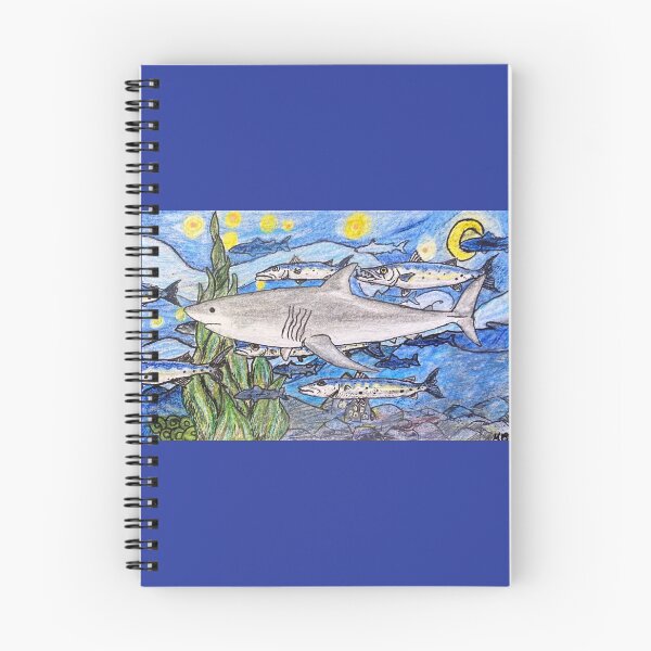 Item preview, A Starry Night with Barracuda and a White Shark designed and sold by marcnking.