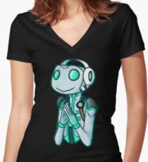 this boy loves frogs Women's Fitted V-Neck T-Shirt