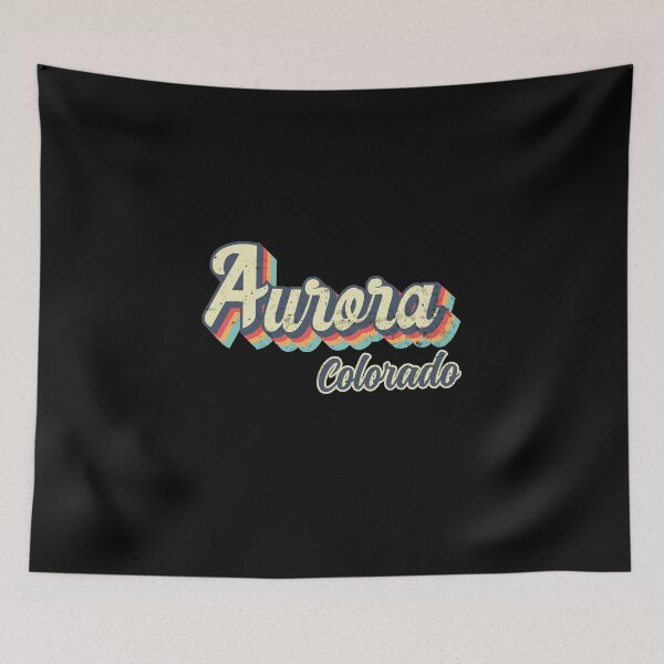 Item preview, Aurora city Colorado Retro Vintage 70s rainbow designed and sold by Teelogic.