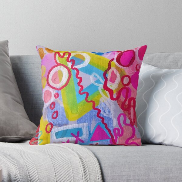 Fun circles Throw Pillow