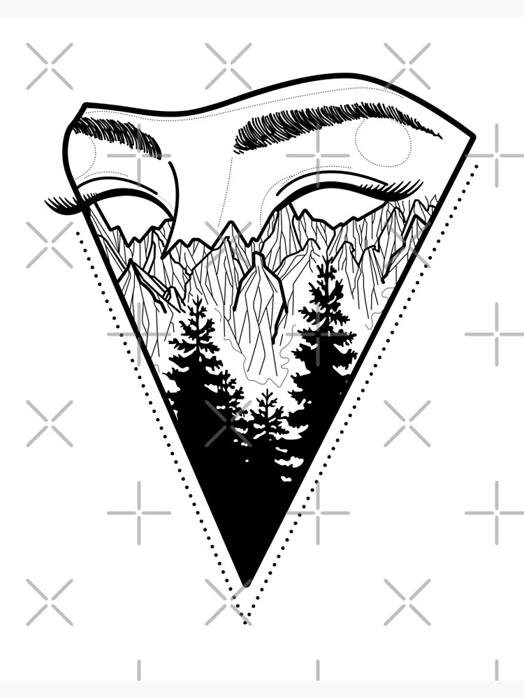 Forest eyes tattoo art Art Board Print for Sale by