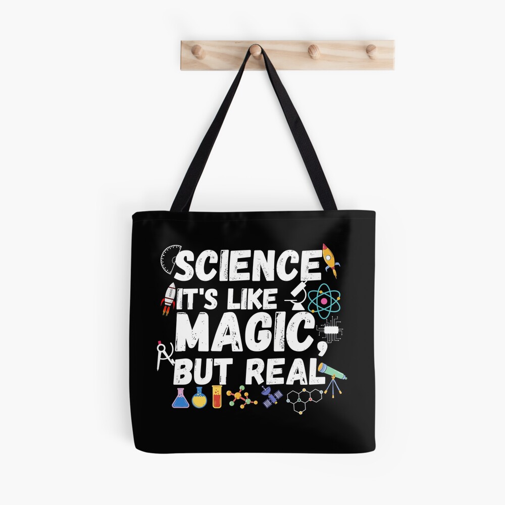 Bro, Do You Even Science? Natural Canvas Tote - [Black Handle]