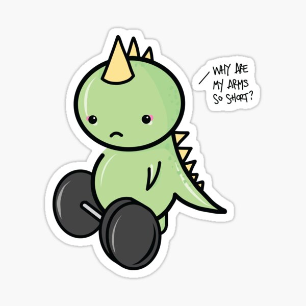 Item preview, Rexy the T-Rex Deadlifts - Why are my arms so short? designed and sold by DesignedBySin.