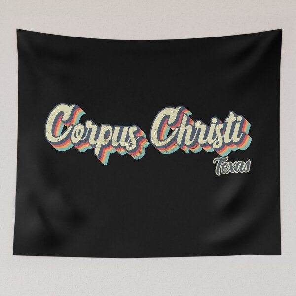 Item preview, Corpus Christi city Texas Retro Vintage 70s rainbow designed and sold by Teelogic.