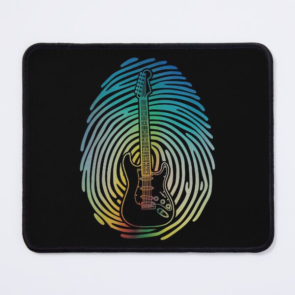 Item preview, Fingerprint Electric Guitar Outline Colorful Theme designed and sold by nightsworthy.