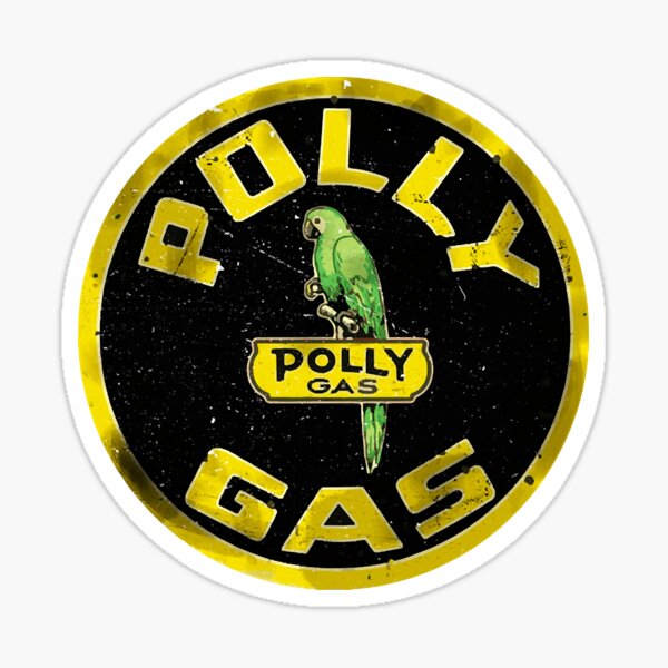 Signe vintage de l'essence de Polly Sticker
