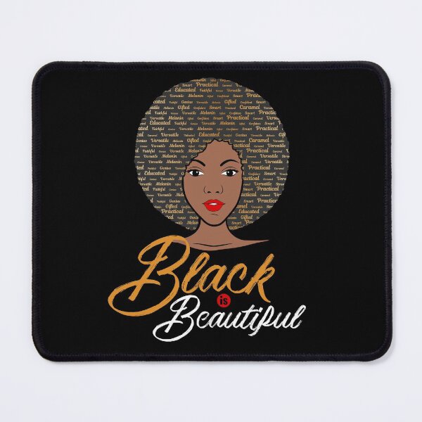 Item preview, Black is Beautiful Afro Word Art African American Girl Portrait designed and sold by mrhighsky.
