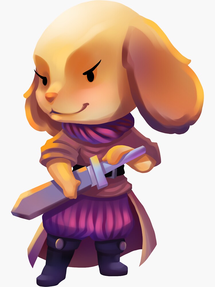 Thumbnail 3 of 3, Sticker, Puppy Swordsman designed and sold by SabinesWorld.