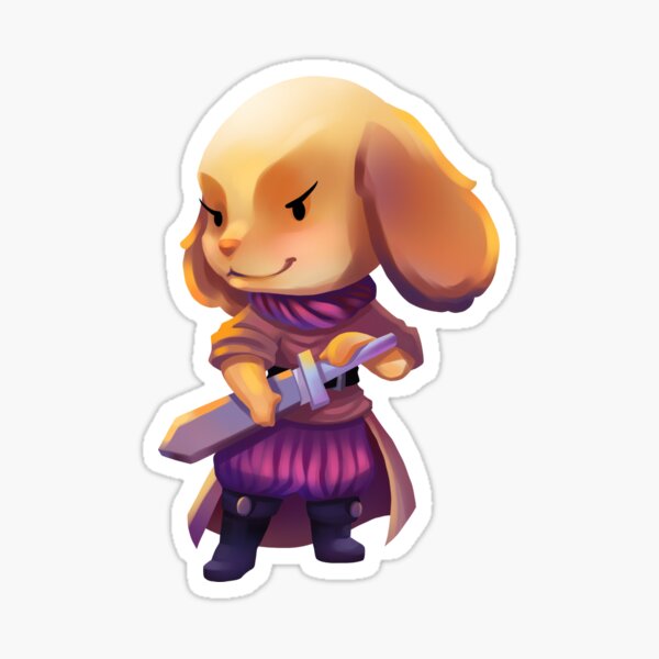 Puppy Swordsman Sticker