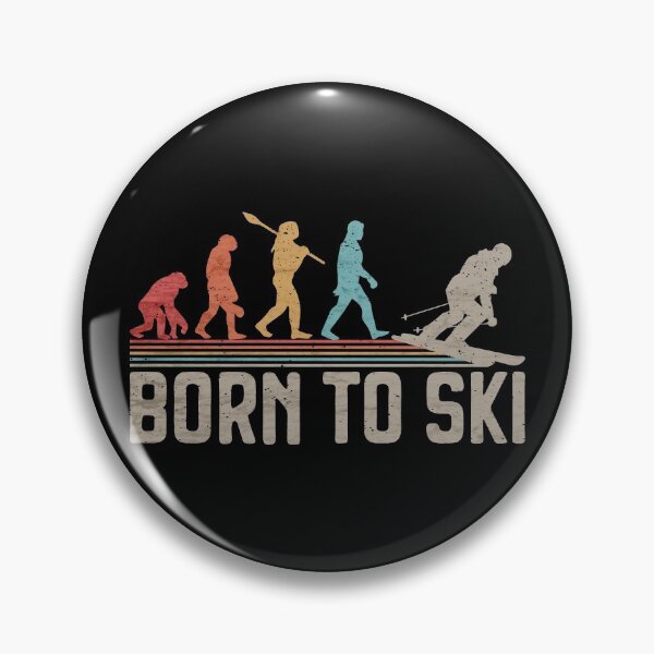 Item preview, Born to Ski Skier Evolution of Man Vintage Funny Skier Gift Idea  designed and sold by grinta2021.